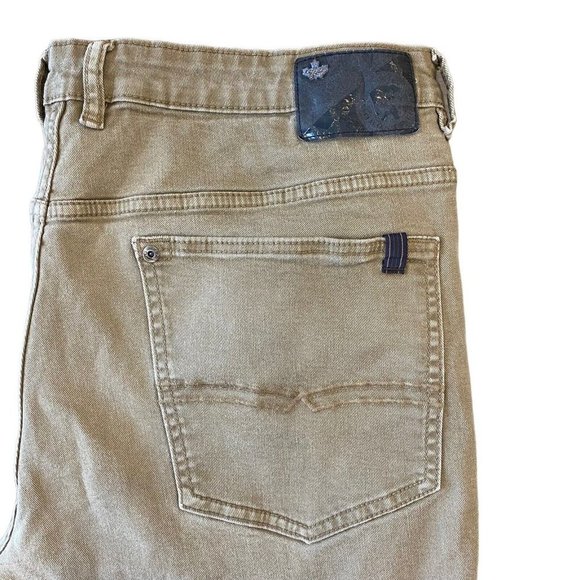 Buffalo David Bitton Sam-X Jeans Mens 40x30 Slim Straight Stretch Brown Tan - Picture 4 of 6